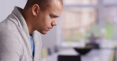 4k, A young attractive man working on his laptop from home. Stock Footage 72169511