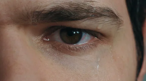 4K - Young men face close up with water / sweat on it Stock Footage 46662316