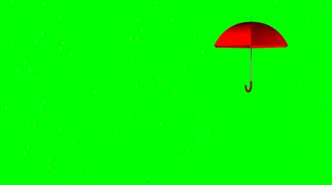 4k, Your text under an umbrella (green screen, alpha) Stock Footage 44353164