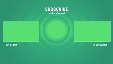 4k Youtube End Screen Card. Green Outro Stock Footage 247006746