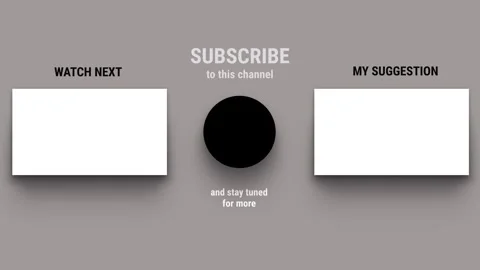 4k Youtube End Screen. Subscribe Outro. Grey Color Stock Footage 247006767