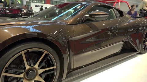 4k Zenvo TS1 / ST1 at tuning motorshow exhibition Stock Footage 48428121