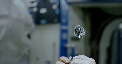 4K-Zero Gravity (Weightlessness) in orbit in International Space Station Stock Footage 71166142