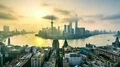 4K Zoom out time-lapse: China,Shanghai skyline at sunrise. 4k or 4k+ Resolution