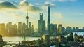 4K: Zoom out timelapse of Shanghai at sunrise. 4k or 4k+ Resolution