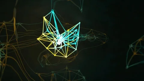 4k,Abstract mesh animation 3d background Stock Footage 113701826