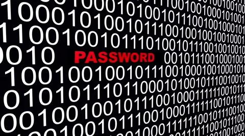 4k,Binary source code,password,data digital display,future tech background. Stock Footage 68599343