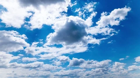  4K.Blue sky and clouds. Time lapse without birds, RAW output  Stock-Footage 76700717