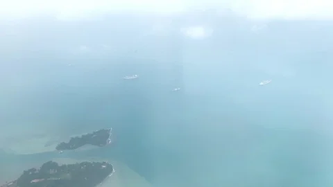 4k.cloudscape.a lot of clouds view from window of flying airplane Video stock 123355905