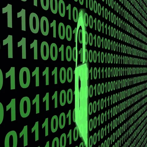 4k,Digital Padlock Cyber Security Concept,Binary source code,data display. Stock Footage 69398139