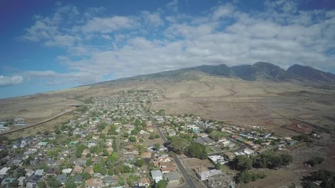 4k.Drone Smoke Stack Mill Lahaiana Maui, Hawaii Video stock 73976878