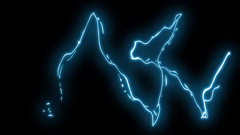 4K.motion animation spectacular thunderstorm Stock Footage 226907399