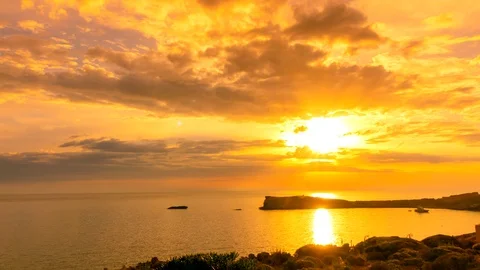 4K.Time lapse. The Blue Lagoon on Comino Island. Malta Gozo.Sunrise Stock Footage 109051243