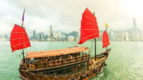 4K.Time lapse Hong Kong City Stock Footage