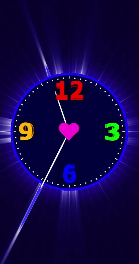 4k,Vertical format, 3d clock Video stock 296884804