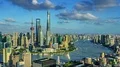 4K(Zoom in): Aerial view of Pudong and Huangpu River in Shanghai, China. 4k or 4k+ Resolution