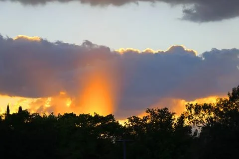 4S3A6531 colorful dramatic sky with cloud at sunset, closeup of photo Stock Photos