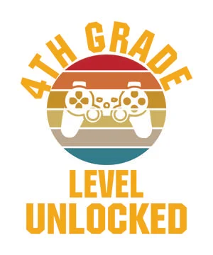 4th Grade Level Unlocked Stock Illustration
