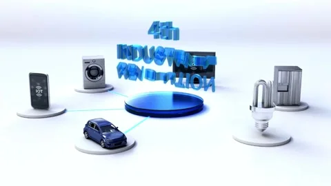 4th-Industrial-Revolution-Ecosystem Stock Footage 313822147