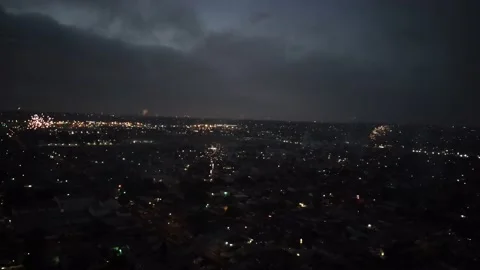 4th of July 2021 Fly Over Inglewood, CA 2 Stock Footage 184523869