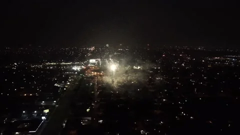 4th of July 2021 Fly Over Inglewood, CA 3 動画素材 184525407