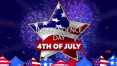 4th of July Animations with American Fla... | Stock Video | Pond5