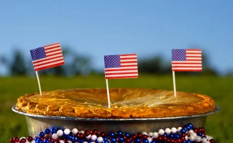 4th of July Apple Pie in the Sky Stock Photos