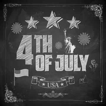 4th of July Background Stock Illustration