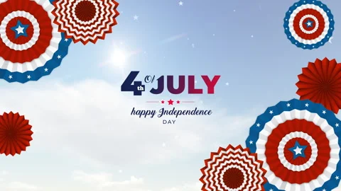 4th of july background with theme of american flag Stock Footage 244780932