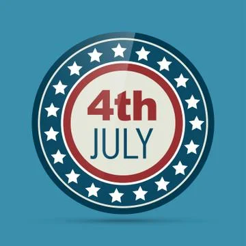4th of july badge Stock Illustration