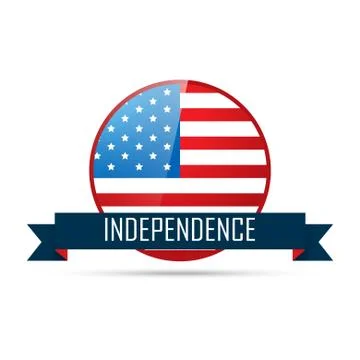 4th of july badge Illustrazione stock