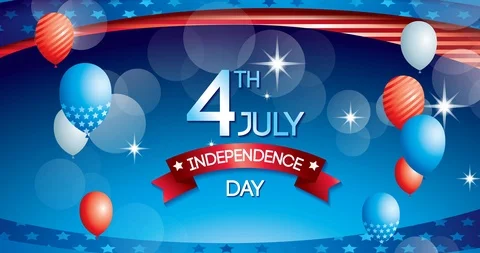 4th of July Balloons Stock Footage 108043716