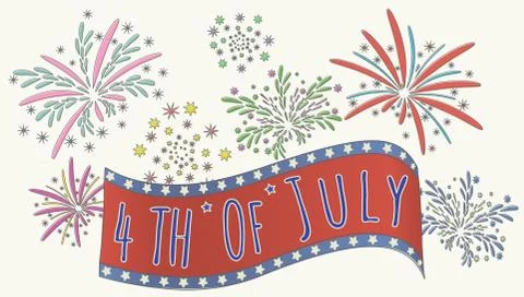 4th July Banner Stock Illustration