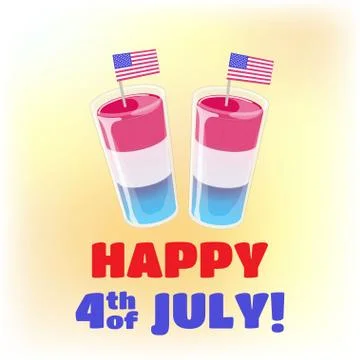 4th of July banner template. Vector concepr for Independence day. Stock Illustration