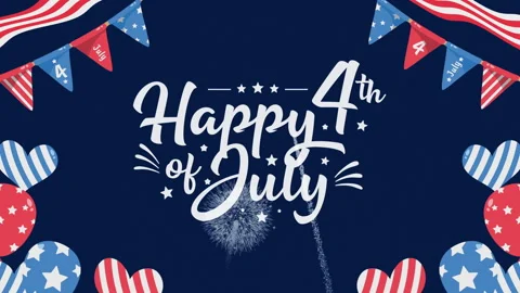 4th of july celebration text Stock Footage 333024674