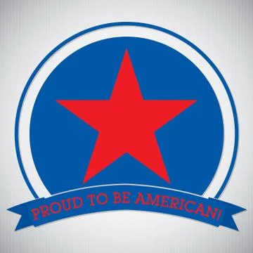 4th of July circle label card in vector format. Illustrazione stock