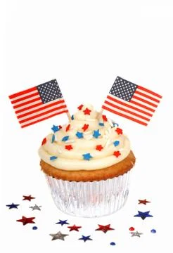 4th of july cupcake Stock Photos