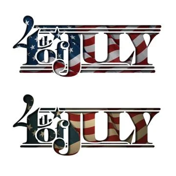 4th of July Cut-Out. Stock Illustration