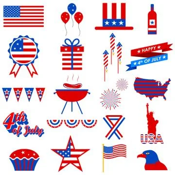 4th of July design element Stock Illustration