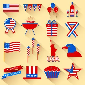 4th of July design element Stock Illustration