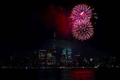 4th of July firework New York City Stock Photos