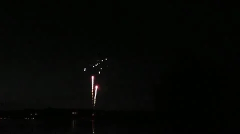 4th of July Fireworks with Crowd Video stock 11412240