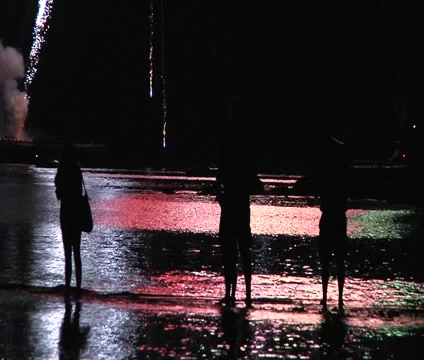 4th of July Fireworks Stock Footage 1089383