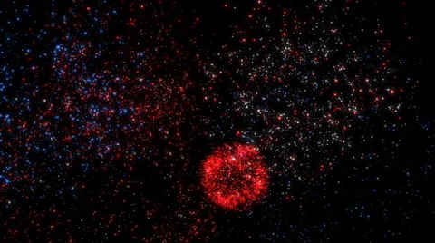 4th of July Fireworks Loopable Background Stock Footage 65432835