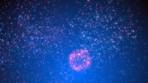 4th of July Fireworks Loopable Background Stock Footage 65432839