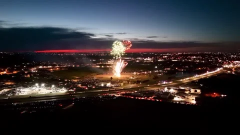 4th of July Fireworks Show Stock Footage 284939344