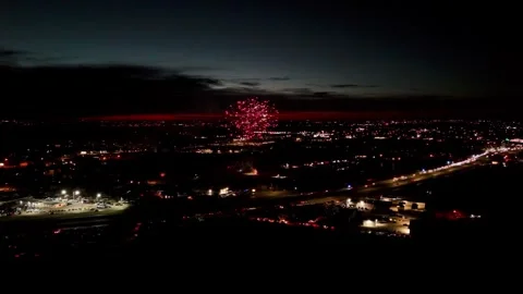 4th of July Fireworks Show Slow Motion Stock Footage 284939341