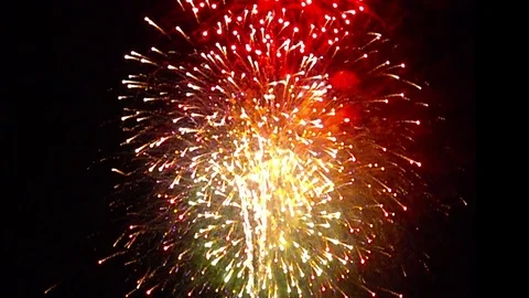 4th of July Fireworks - Slow Motion Stock Footage 77484381