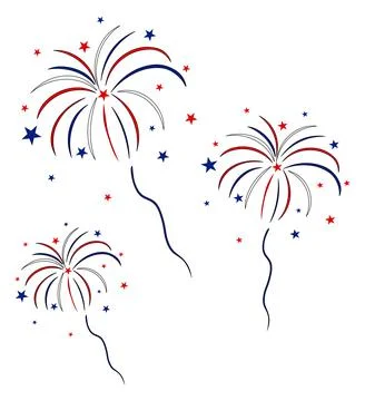 4th of July Fireworks vector Stock Illustration