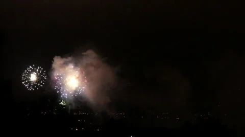 4th of July Fireworks2 9397 HD Stock Footage 1101385